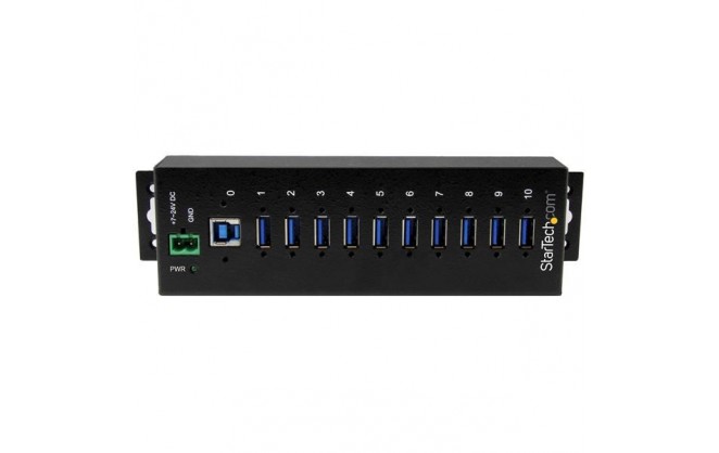 7-Port USB 3.0 Din Rail Mountable Hub Metal Chassis