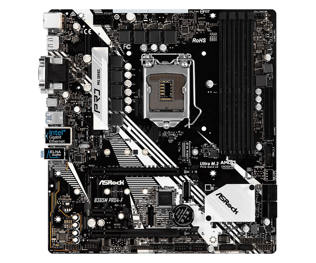 ASRock B365M Pro4-F Intel Socket 1151 9th Gen DDR4 Retail Motherboard