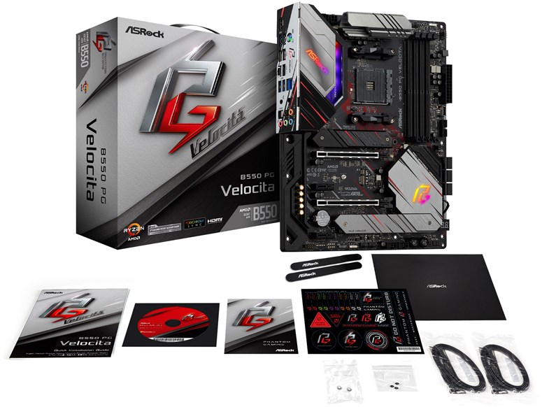 ASRock B550 PG Velocita ATX Motherboard for AMD AM4 CPUs