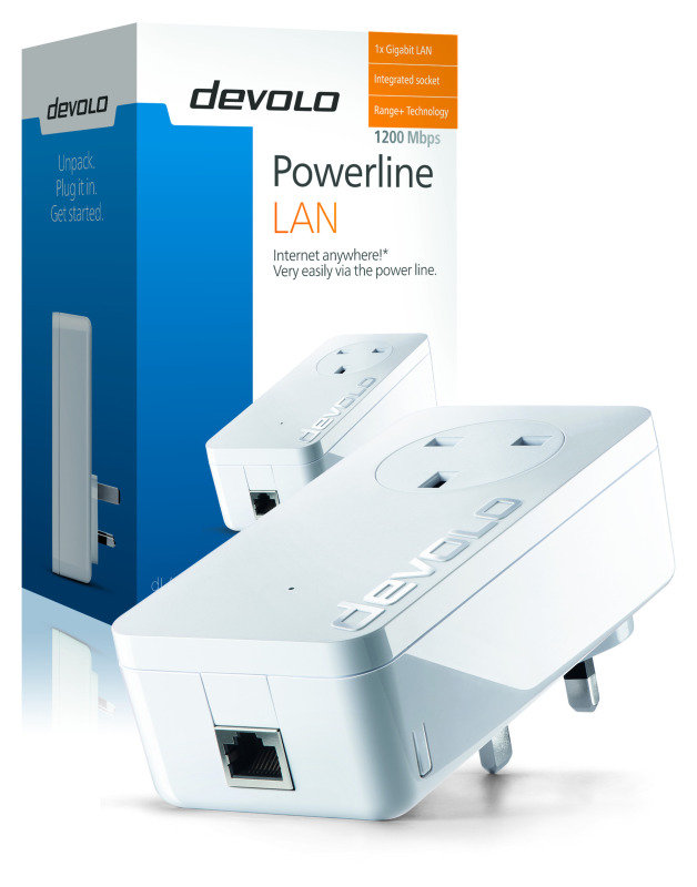 Devolo 9371 dLAN Powerline 1200+ Gigabit Single Adapter