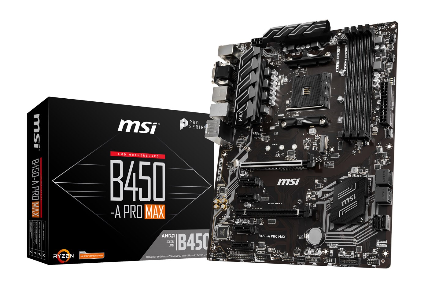 MSI B450-A PRO MAX AM4 DDR4 ATX Motherboard Retail