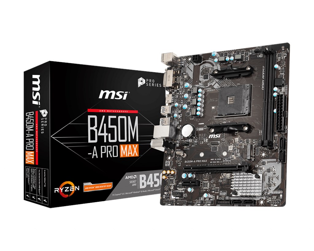 MSI B450M-A PRO MAX AMD Socket AM4 Motherboard