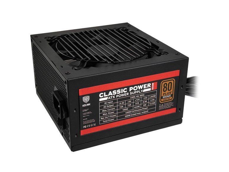 Kolink Classic Power 500W Power Supply 80 Plus Bronze